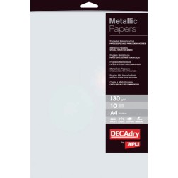 PAPEL METALIZAD-A4 APLI 130g 10h PERLA