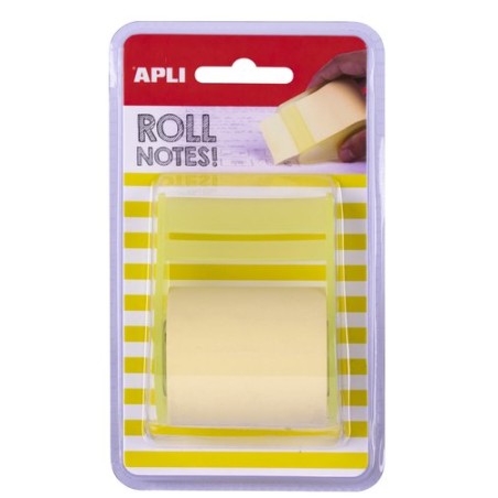 TACO NOTAS APLI EN ROLLO DE 8mx 5cm AMAR