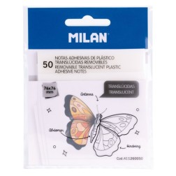 NOTAS ADHESIVAS MILAN 50h 76x76 TRANS-