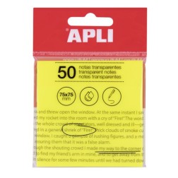 NOTAS ADHESIVAS APLI 50h 75x75 TRAS-AMA