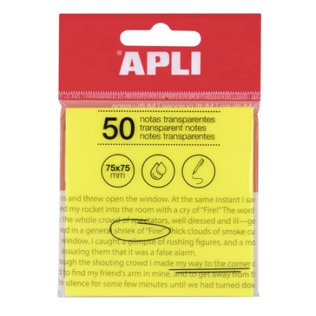 NOTAS ADHESIVAS APLI 50h 75x75 TRAS-AMA