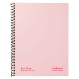 BLOC NAVIGATOR A4 80h CD-5 PASTEL ROSA