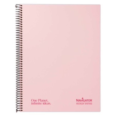 BLOC NAVIGATOR A4 80h HZ PASTEL ROSA