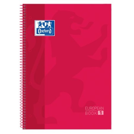 BLOC OXF- EU-BOOK 1 A4 80h CD-5 ROJO