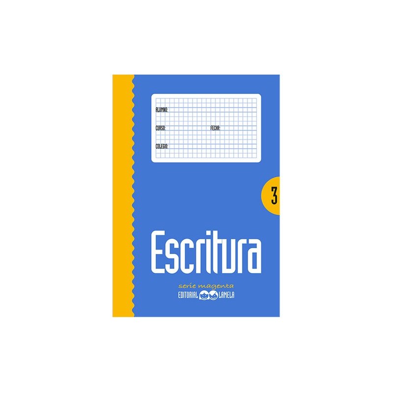 CUADERNO LAMELA ESCRITURA Magenta 3