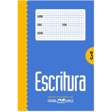 CUADERNO LAMELA ESCRITURA Magenta 3