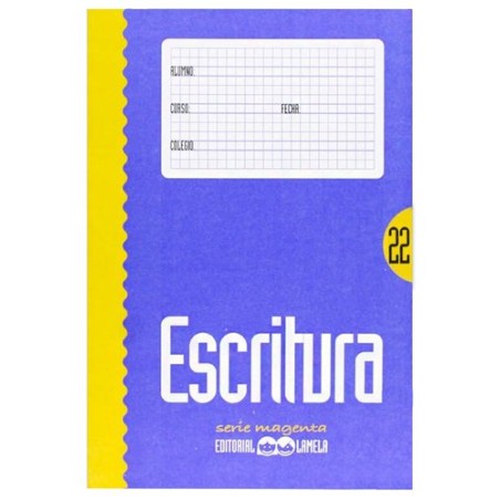 CUADERNO LAMELA ESCRITURA Magenta 22