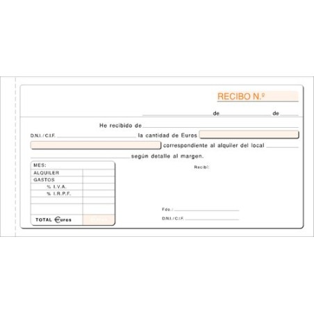 TALONARIO ALQUILER IVA DUPLICADO LOAN