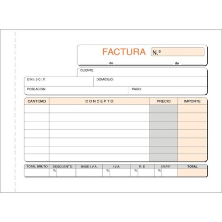 TALONARIO FACTURAS 8º APDO TRIPLI LOAN