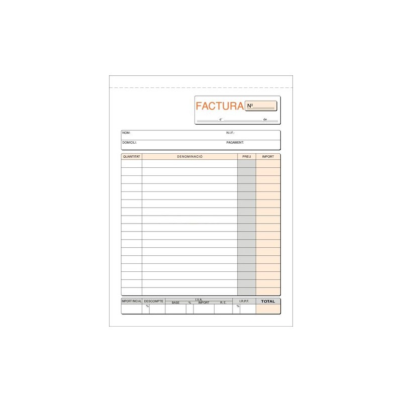 TALON- CAT- FACTURAS 4º NATU DUPLI LOAN