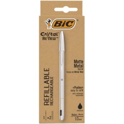 BOLIG-BIC CRISTAL RE´NEW METAL NEGRO + 2