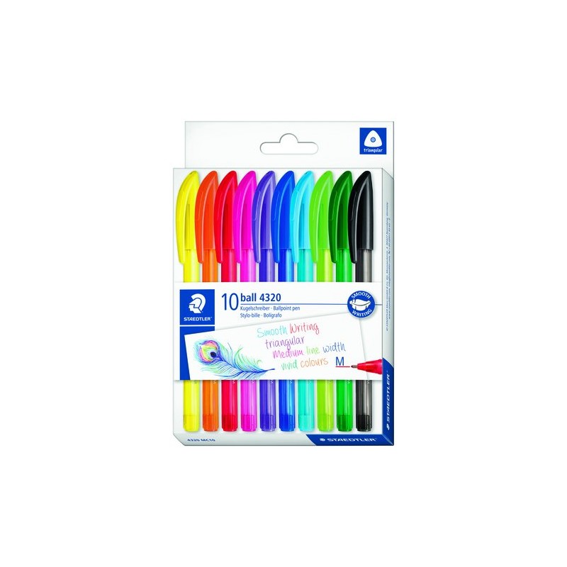 BOLIGRAFOS STAEDTLER 4320 ESTUCHE DE 10