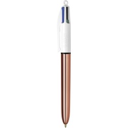 BOLIGRAFO 4 COL-BIC SHINE GOLD ROSE