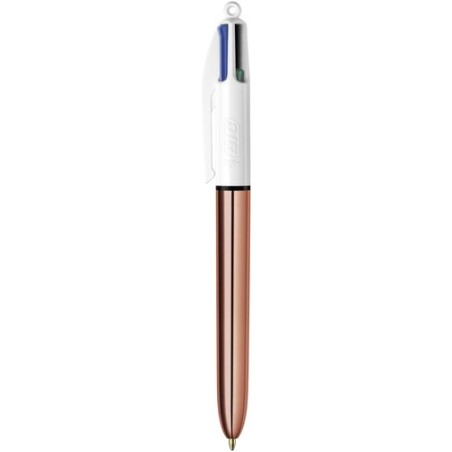 BOLIGRAFO 4 COL-BIC SHINE GOLD ROSE