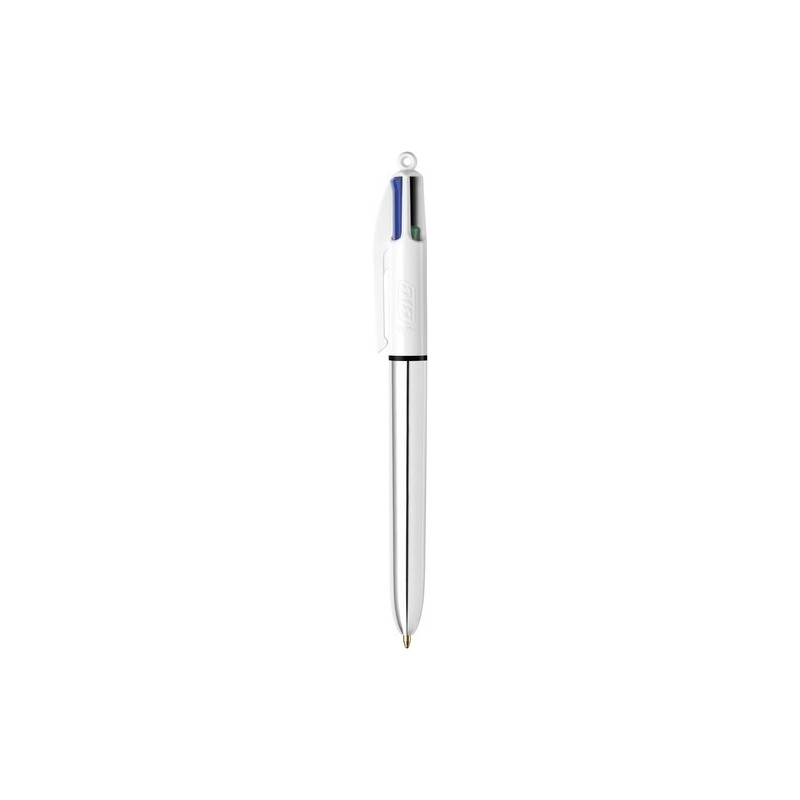 BOLIGRAFO 4 COL-BIC SHINE SILVER