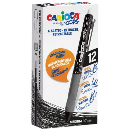BOLIGRAFO CARIOCA OOPS RET- BORRABLE NEG