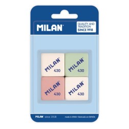 GOMA BORRAR MILAN 430 CUADRADA BLISTER 4