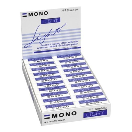 GOMA TOMBOW MONO LIGHT CAJA DE 40