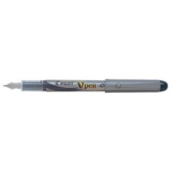 PLUMA PILOT V-PEN SILVER tinta NEGRA