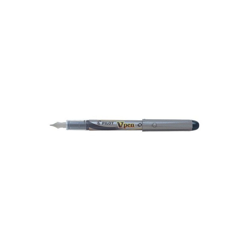 PLUMA PILOT V-PEN SILVER tinta NEGRA