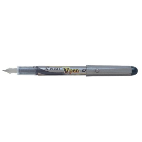 PLUMA PILOT V-PEN SILVER tinta NEGRA