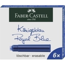 TINTA ESTILOG-FABER CAJA 6 CART-AZUL