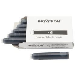 TINTA ESTILOG-INOXCROM CAJA 6 CART-NEGRO