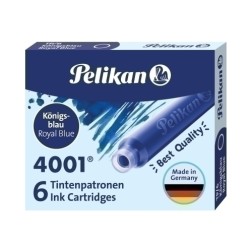 TINTA ESTILOG-PELIKAN 6 CART-TP-6 AZ-RL-