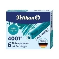 TINTA ESTILOG-PELIKAN 6 CART-TP-6 TURQU-