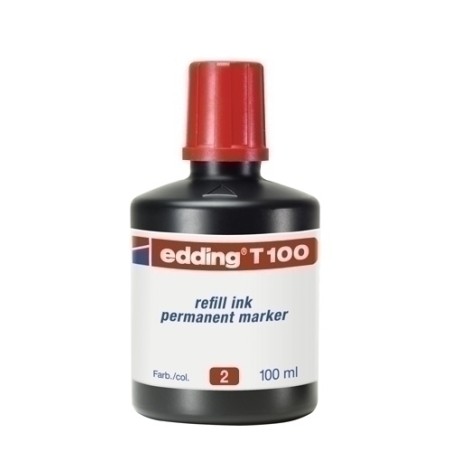 TINTA ROTUL-EDDING 100 ml T100 ROJO