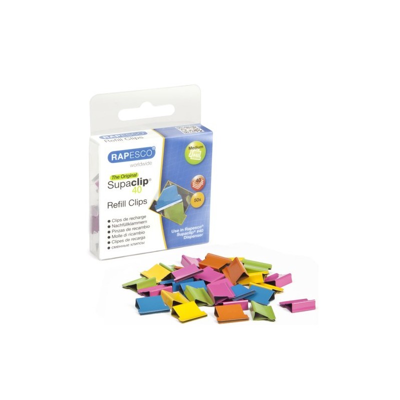 CLIPS RAPESCO SUPACLIP 40 COLOR C-50