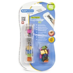 PORTA CLIPS RAPESCO SUPACLIP 40 COLOR