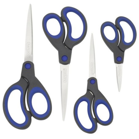 TIJERAS RAPESCO MANGO SUAVE P-4 AZUL