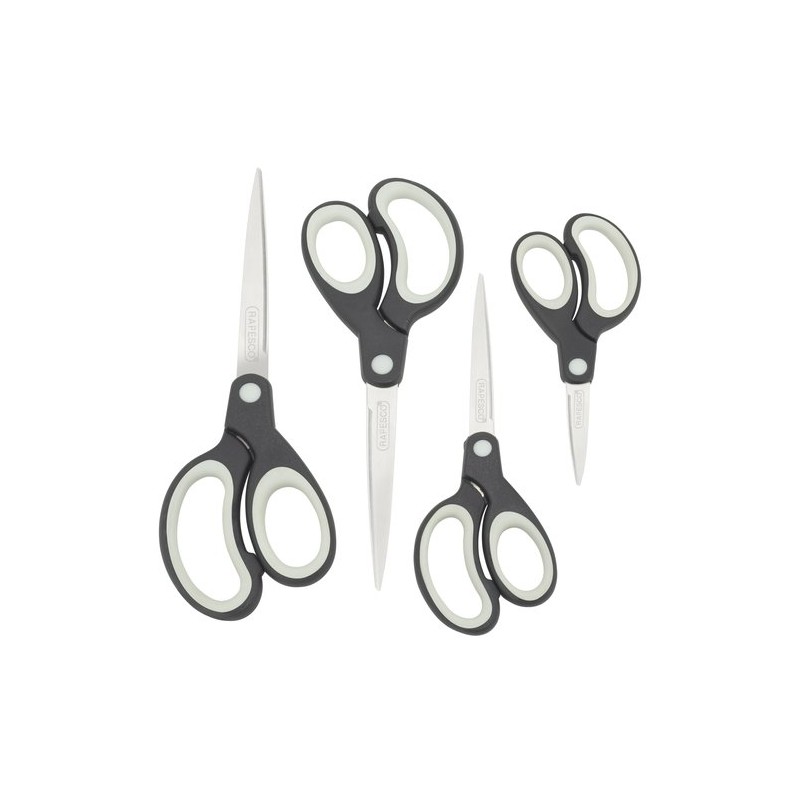 TIJERAS RAPESCO MANGO SUAVE P-4 NEGRO