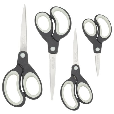 TIJERAS RAPESCO MANGO SUAVE P-4 NEGRO