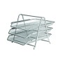 BANDEJA SOBR- FOROFIS METAL PLATA SET 3