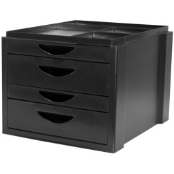MODULO OLEF 4 CAJONES NEGRO