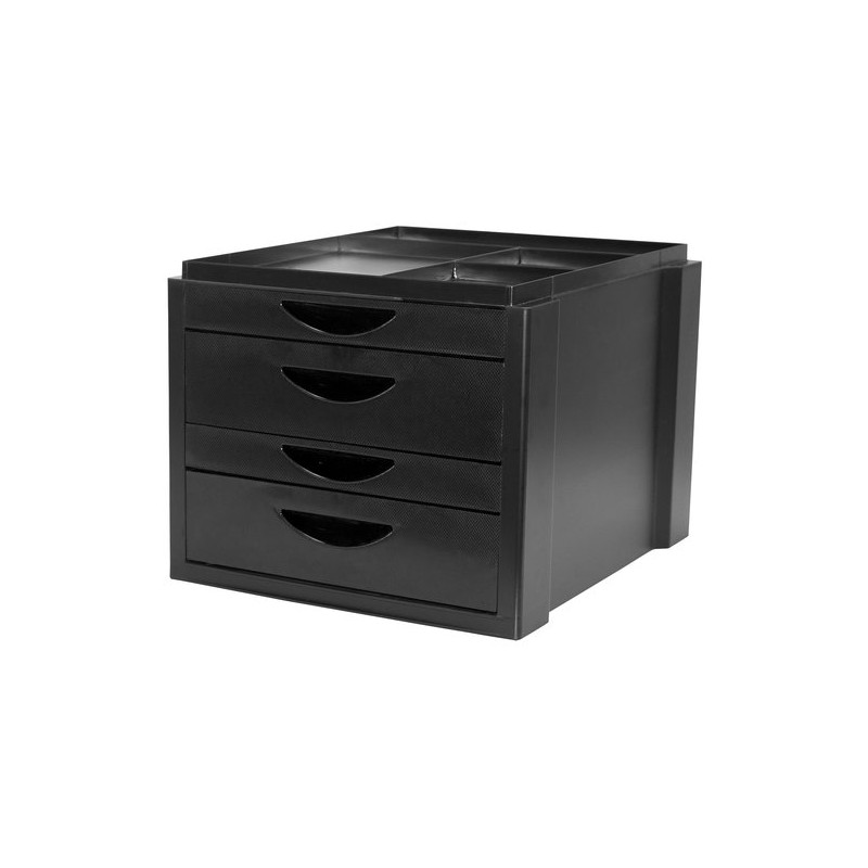 MODULO OLEF 4 CAJONES NEGRO