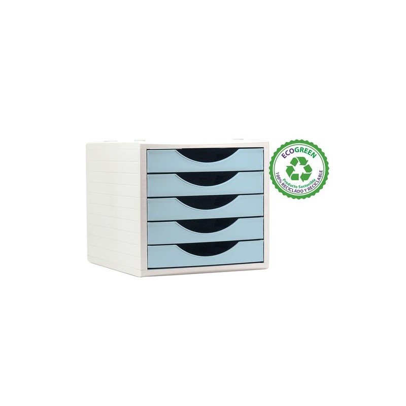 MODULO 5 CAJONES A-2000 AZUL PASTEL