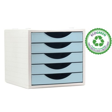 MODULO 5 CAJONES A-2000 AZUL PASTEL
