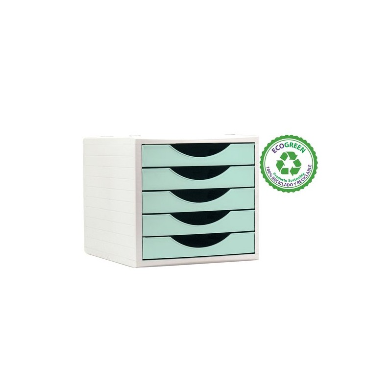 MODULO 5 CAJONES A-2000 VERDE PASTEL