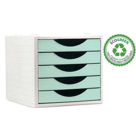 MODULO 5 CAJONES A-2000 VERDE PASTEL