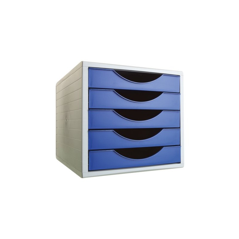 MODULO 5 CAJONES GRIS-AZUL
