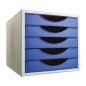 MODULO 5 CAJONES GRIS-AZUL