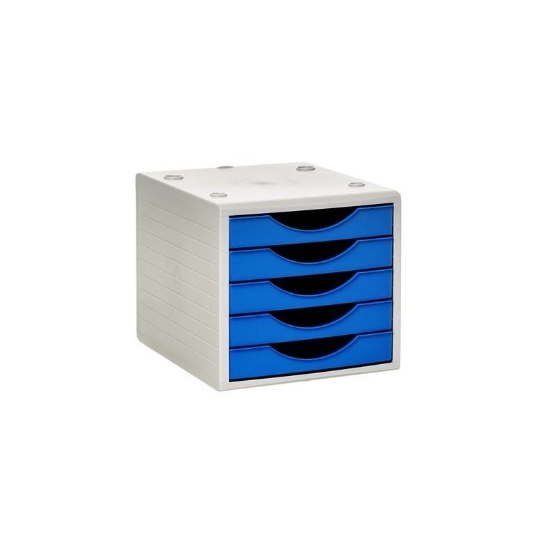 MODULO 5 CAJONES GRIS-AZUL MAR