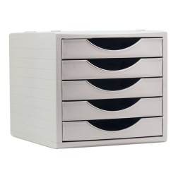 MODULO 5 CAJONES GRIS-GRIS