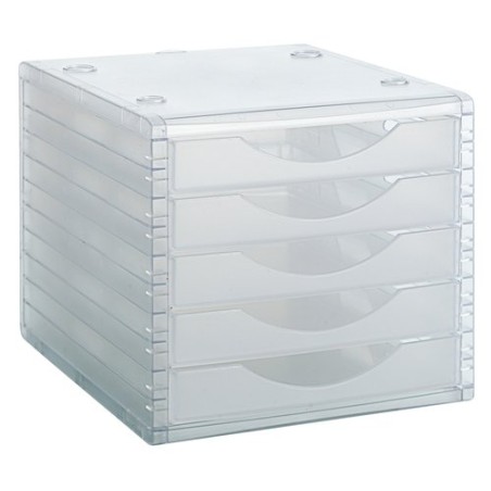 MODULO 5 CAJONES CRISTAL-CRISTAL