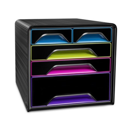 MODULO CEP SMOOVE 5 CAJONES MIX NEGRO