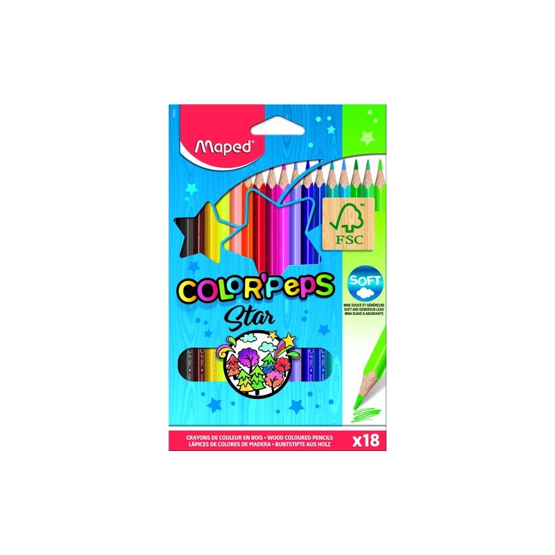 LAPICES COLOR MAPED COLOR"PEPS est-18