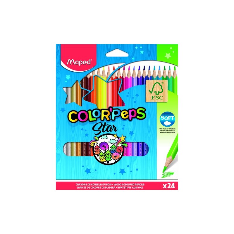 LAPICES COLOR MAPED COLOR"PEPS est-24